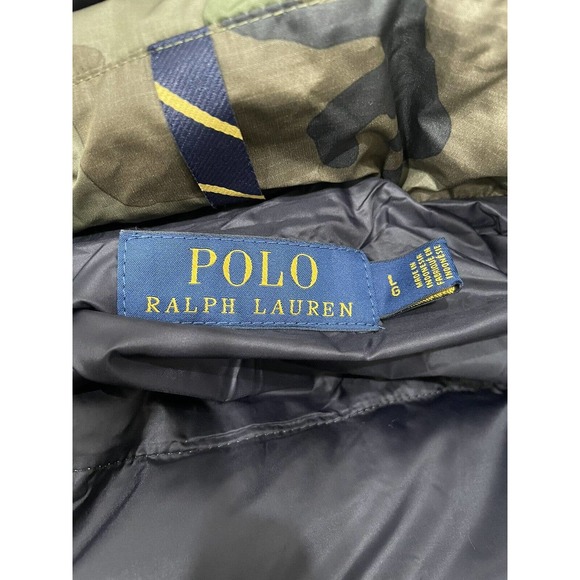 Polo Ralph Lauren Big Pony Hooded Down Puffer Jacket Coat Camo Mens Sz L - Picture 9 of 10